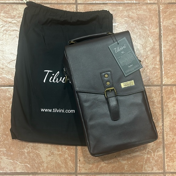 Leather wine bag - Picture 1 of 2